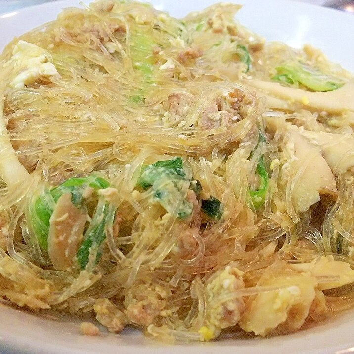 姫チンゲンサイとマイタケの中華春雨炒め レシピ 作り方 By 育児パパの菜園レシピ 楽天レシピ